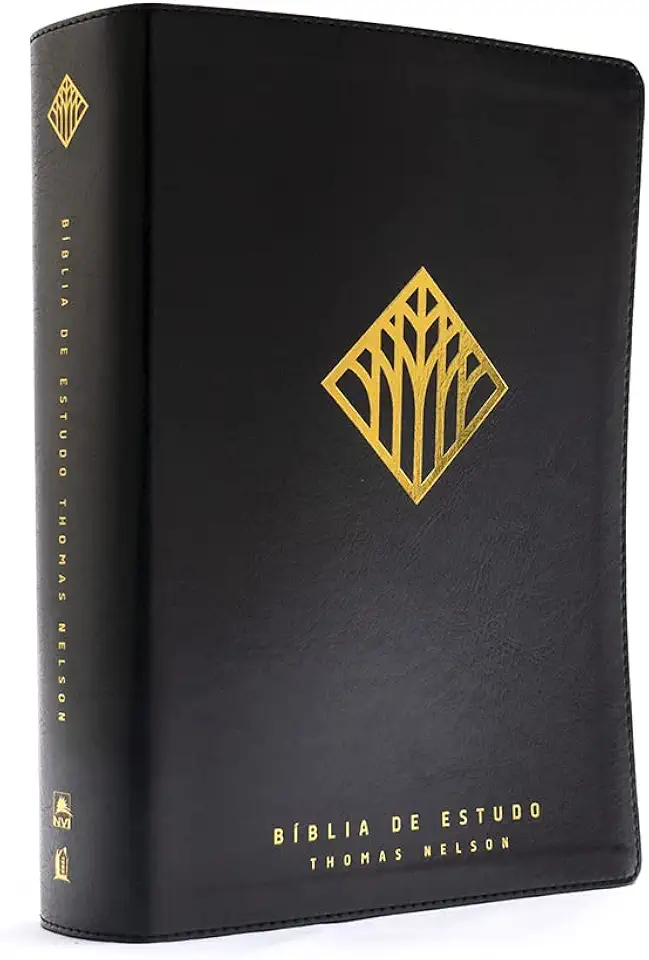 Bíblia de Estudo Thomas Nelson NVI, Capa luxo preta, Leitura Perfeita | Bíblia com mais de 50 mil recursos