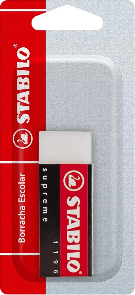 STABILO Supreme Borracha Técnica - Branca - Blister com 1 unidade