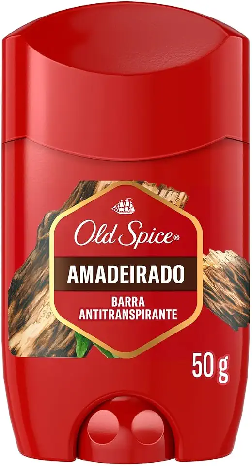 Old Spice Desodorante Antitranspirante Barra Amadeirado (antes Lenha) 50 g