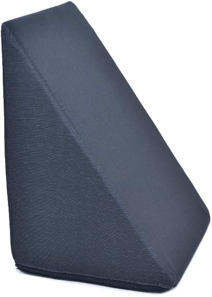 Travesseiro Triangular Espuma Encosto Adulto Apoio Costas Repouso Leitura Cor:Preto