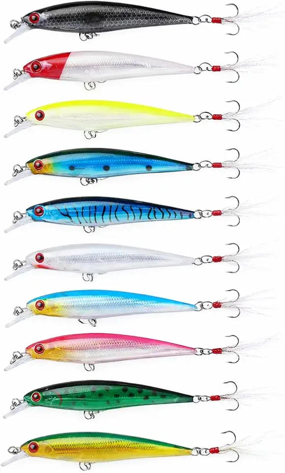 Kit 10 Iscas Artificiais Para Pesca Robalo Dourado Tucunaré