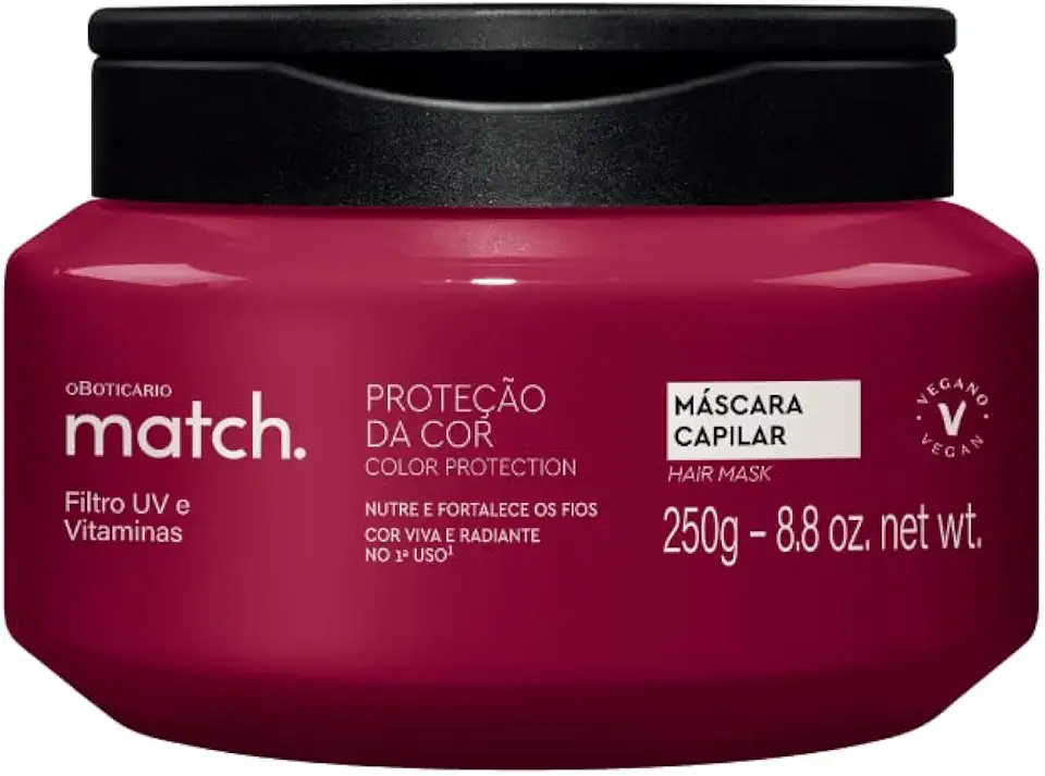 O BOTICARIO MATCH MÁSCARA CAPILAR PROTEÇÃO DA COR 250g