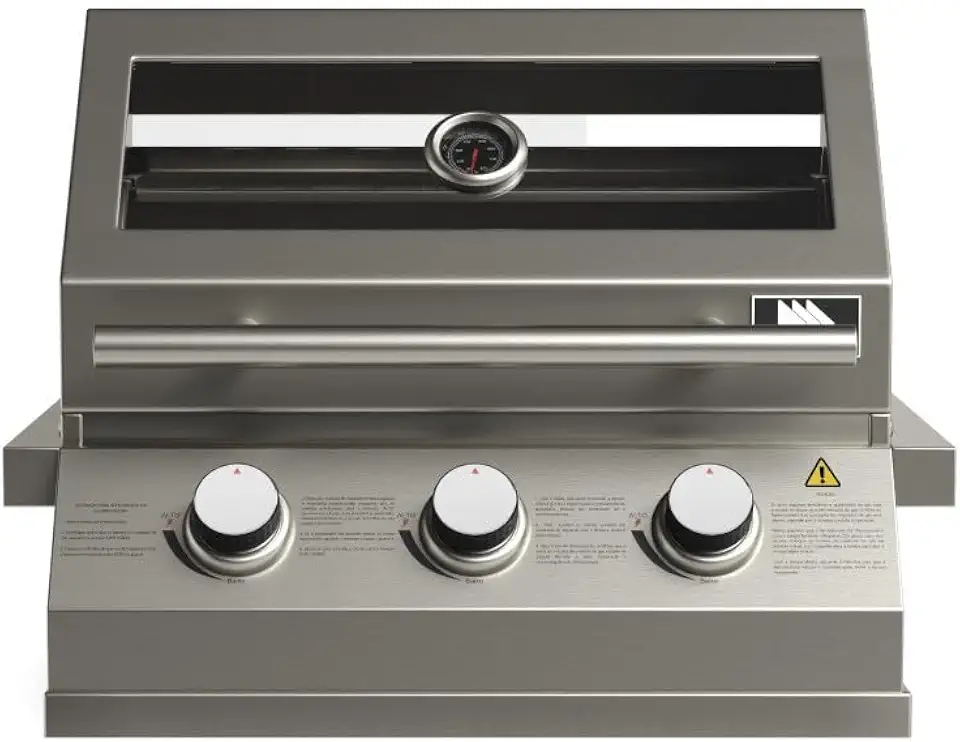 Mimo Style, Churrasqueira Inox a Gás de Embutir com 3 Queimadores