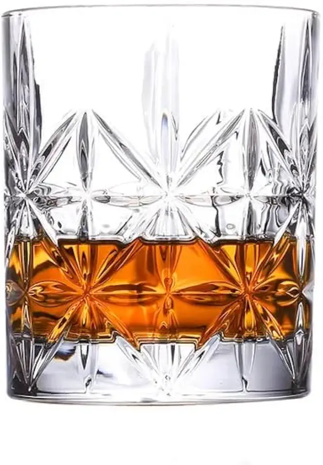Jogo de 6 copos de vidro 320ml para whisky, Drink, uísque e Sucos