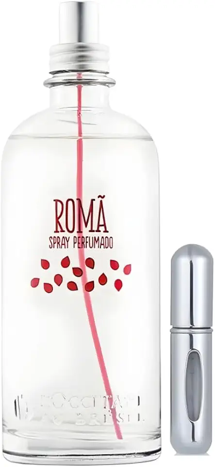 Kit Spray Perfumado Romã 200ml com Dispenser, Fragrância Frutal e Floral, Vegano, Unissex