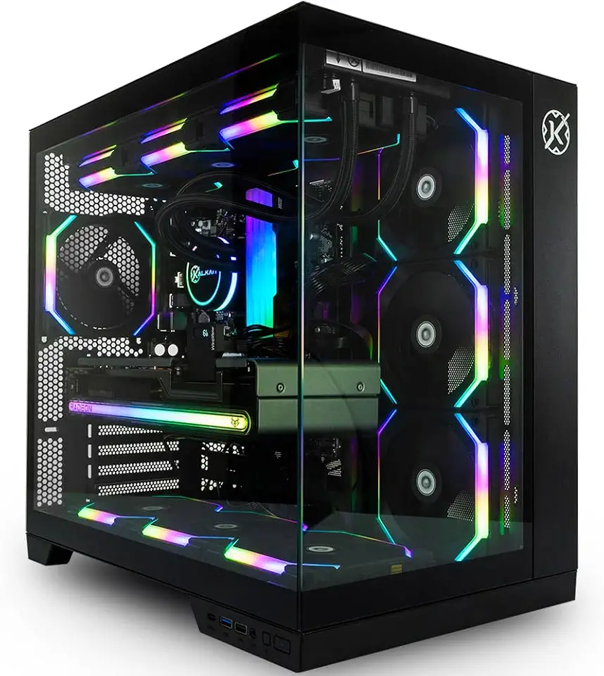 Gabinete Gamer Kalkan Asgard Preto Aquário sem fans KLK00040