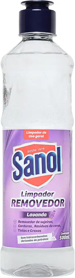 Sanol, Removedor Limpador (Sem hidrocarbonetos e petroquímicos), Aroma Lavanda, 500ml, Roxo
