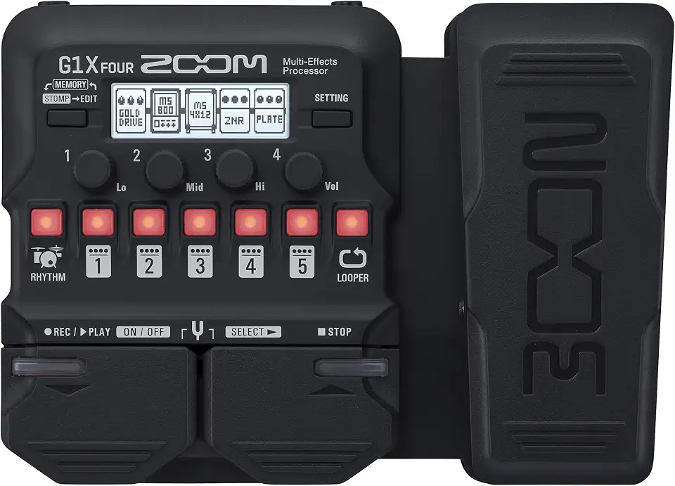 Processador multiefeitos com pedal Zoom G1X FOUR