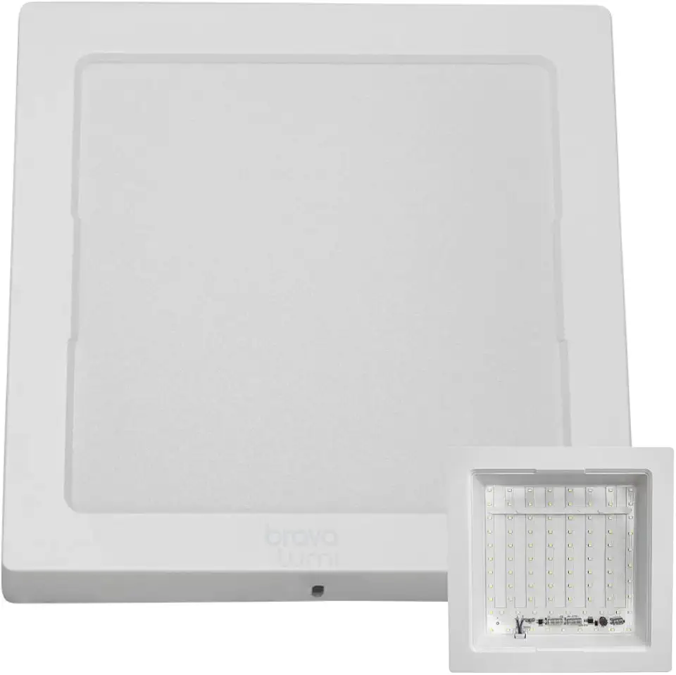 Painel Plafon Luminária De Led Quadrado Sobrepor 24w Bivolt Cor branco frio 6500k