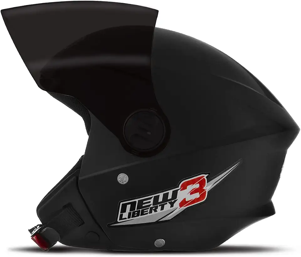 CAPACETE ABERTO PRO TORK NEW LIBERTY 3 SOLID PRETO FOSCO TAM. 56 VIS. FUMÊ