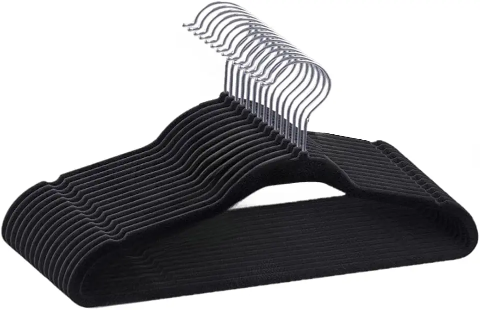 Kit 30 Cabides de Veludo 360° Antideslizante Kit Cabide para Roupas Camiseta Calça