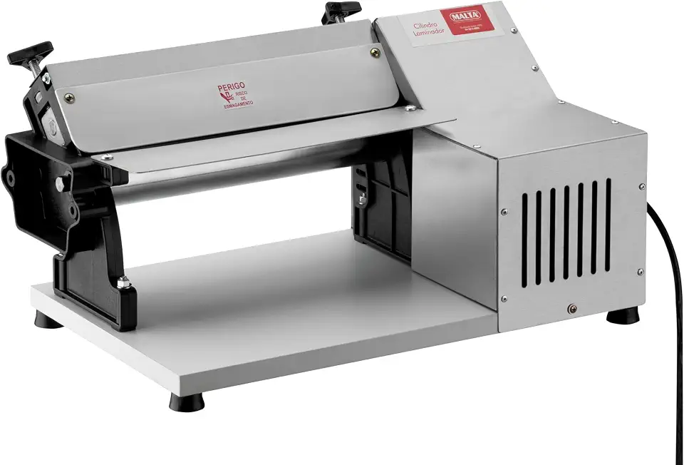 Laminador Elétrico para Massas 28cm em Aço Inox Bivolt – Ideal para Abrir Massas Frescas, Lasanha e Pastel com Precisão