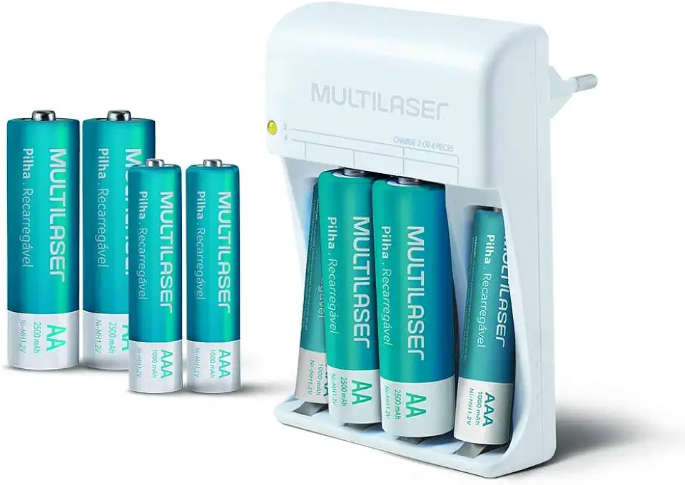 Carregador de Pilhas Multi AA/AAA Bivolt Pilhas Incluidas - CB093