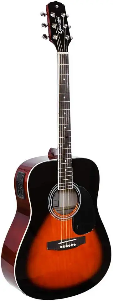 Violão Eletroacústico Dreadnought Folk Aço GD-1 3 Tone Sunburst