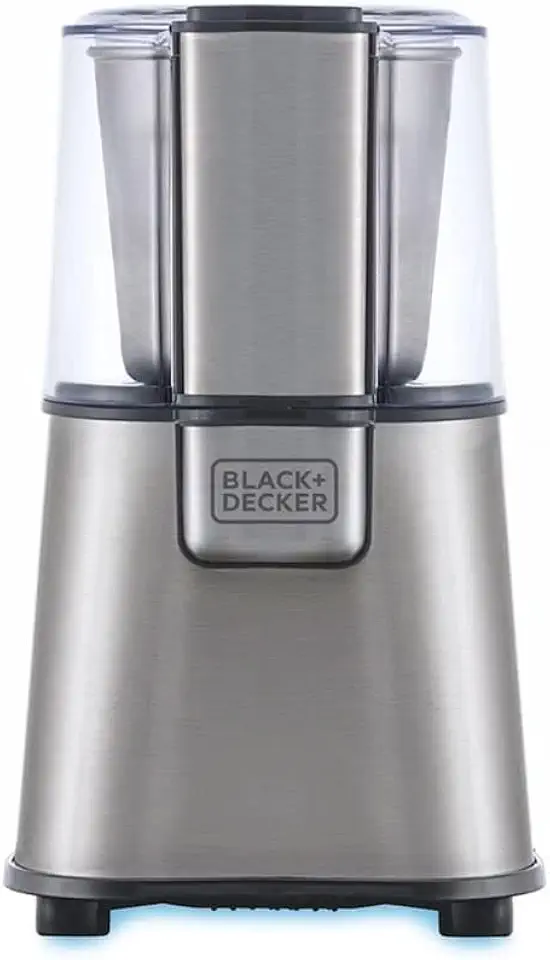BLACK+DECKER Moedor Elétrico e em Inox, Ideal para Cafés e Grãos, Gourmand Gris, Modelo MG200, 220V