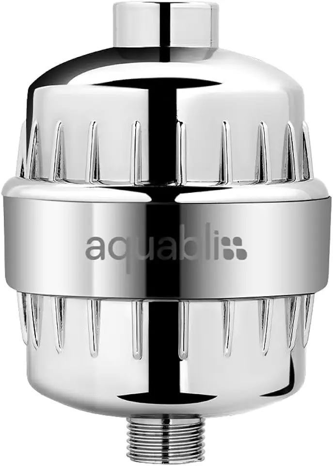 AquaBliss Filtro de chuveiro revitalizante de alto rendimento - reduz a coceira seca na pele, caspa, eczema e melhora drasticamente a condição da sua pele, cabelo e unhas - cromado (SF100)