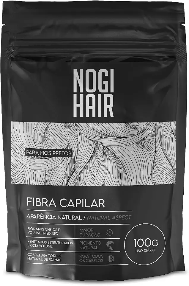 Fibra Capilar Com Aplicação Refil 100g Cobre Entradas E calvicie preto Preenche Falhas Cabelo Mais Cheio e Volumoso Fixação Rápida e Duradoura maquiagem em pó