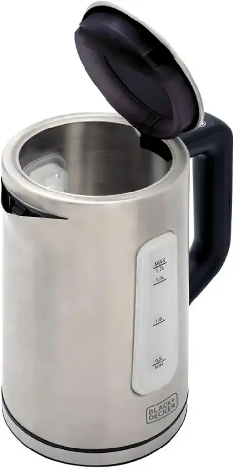 BLACK+DECKER Chaleira Elétrica 220 V, Inox, Programável, Capacidade de 1,7 L, com Controle de Temperatura, Modelo KEPG-B2