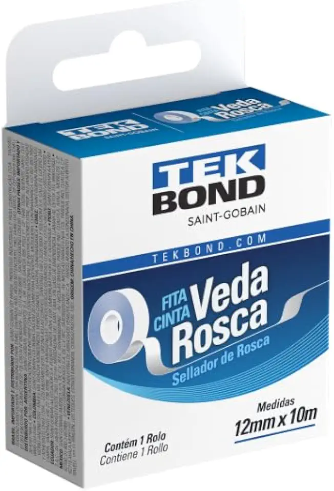 Fita Veda Rosca Tekbond, 12mmx10m