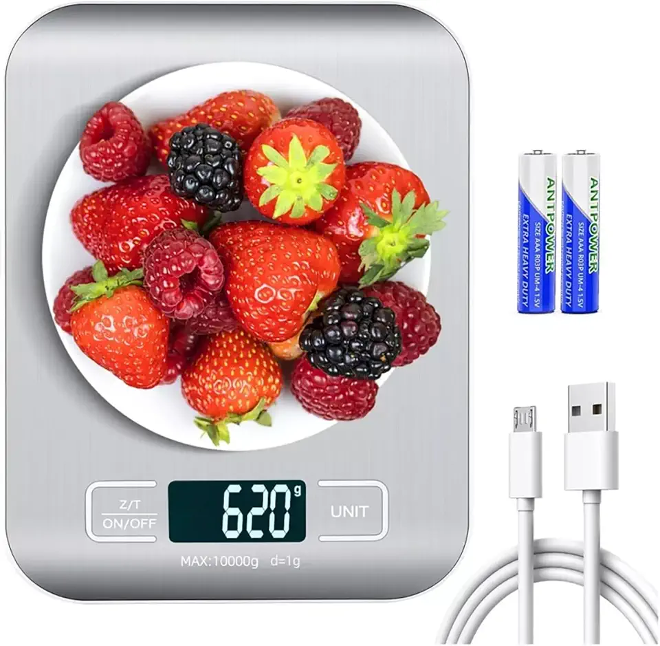 Balança de Cozinha Digital,Com Base Antiderrapante e Visor de Alta Definição,Balança de Alimentos, Balanças de Precisão Até 1g a 10 kg Premium,Ideal Para Pesagem De Comida E Ingredientes