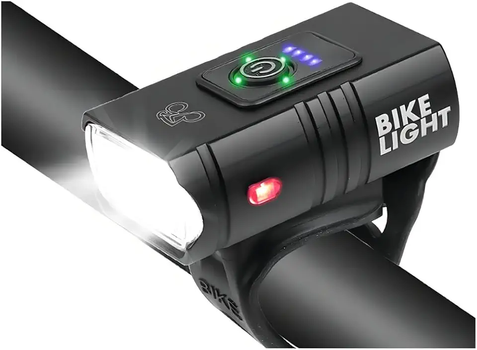 Lanterna Bike, LED Potente, Farol Bicicleta, Recarregável USB, Prova D’água, Alta Luminosidade, Luz Dianteira para Ciclismo Noturno, Acessorios Premium