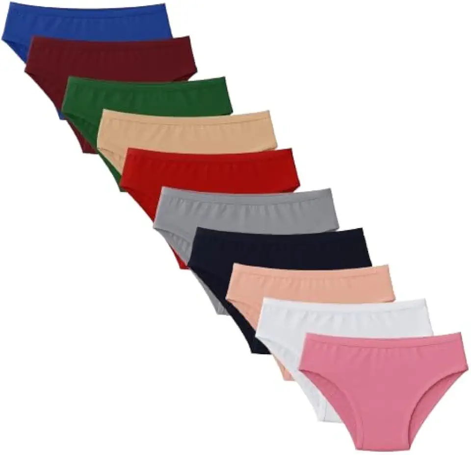 Kit 10 Calcinhas Femininas Modelo Conforto De Algodão Cores Sortidas