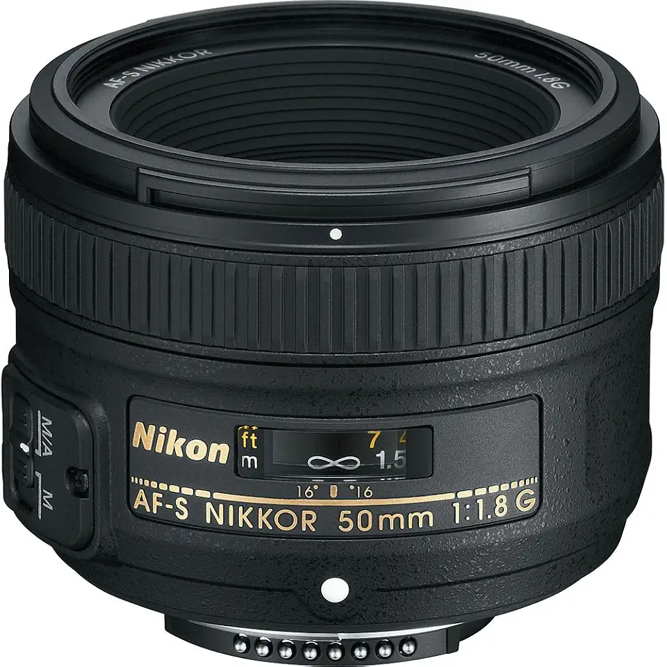 Nikon Lente AF-S FX NIKKOR 50 mm f/1.8G com foco automático para câmeras Nikon DSLR