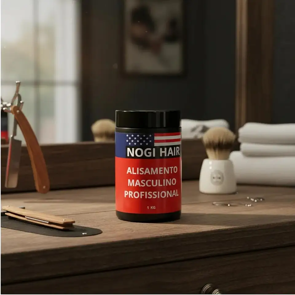 alisante relaxamento capilar americano pasta Masculino Profissional redutor Volume Liso Natural Anti Frizz Cabelo Maciez Controle Volume Uso Profissional Salão Barbeiro Barbershop Forte so seguro sem agressão ardor coceira ótimo custo benefício preço acessível pote grande durabilidade resultado em minutos embalagem prática fragrância suave couro cabeludo saudável