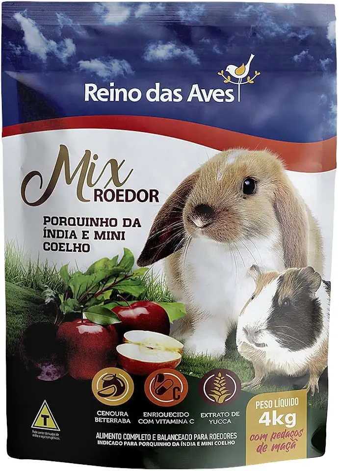 Ração Gold Mix Porquinho Da Índia e Mini Coelho 4kg R.D.A