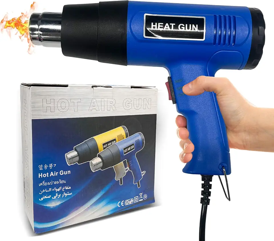 Soprador Térmico Profissional 2000W 220V | Temperatura Máx. 650°C, Fluxo de Ar 250-500 L/min, Aquecimento Rápido, para Encolhimento PVC, Remoção de Tinta e Solda