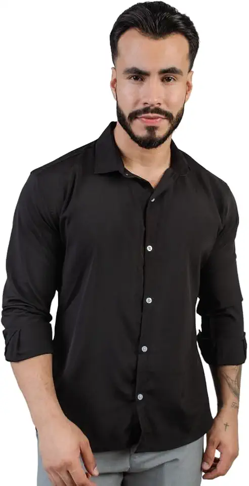 Camisa Social Masculina Manga Longa Gola Italiana confortavel e Elegante para Reunião e Ocasiões Especiais