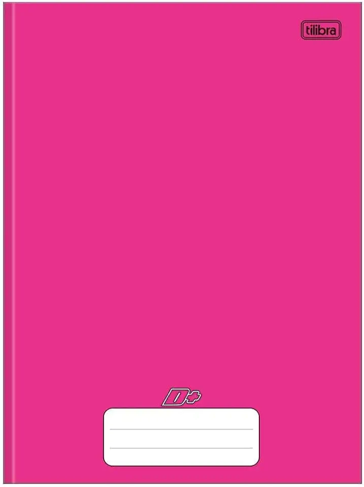 Tilibra - Caderno Brochura Capa Dura Universitário D+ Rosa 48 Folhas, 200mm x 275mm - 1 unidade