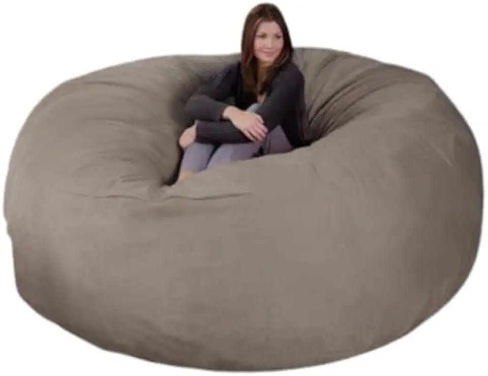 Puff gigante Casal 140x60 sem ene quarto, design moderno em suedena decoração(Bege Suede)