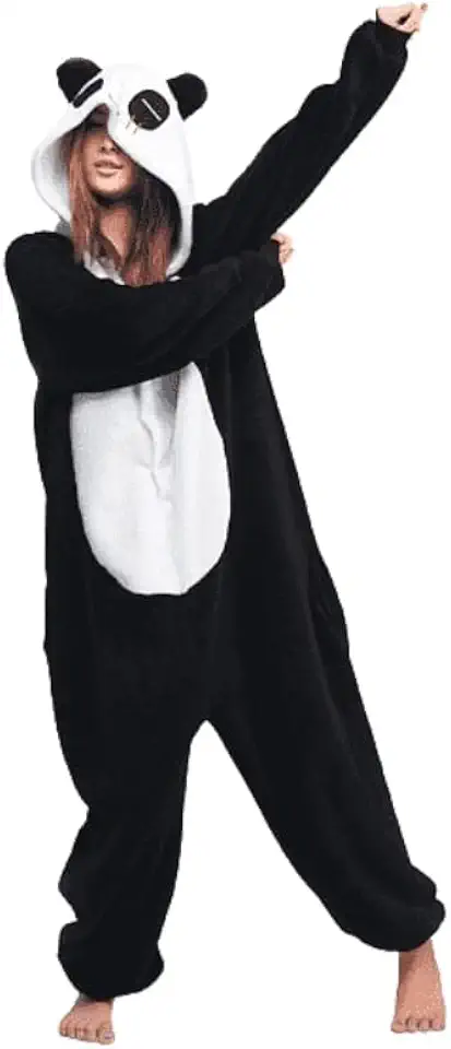Pijama Macacão Kigurumi Panda Adulto Unissex Confortavel Premium