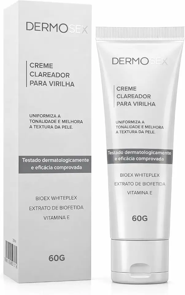 Creme Clareador para Virilha e Axilas Dermosex - A SÓS - 60g - com Vitamina E e Ativos Botânicos