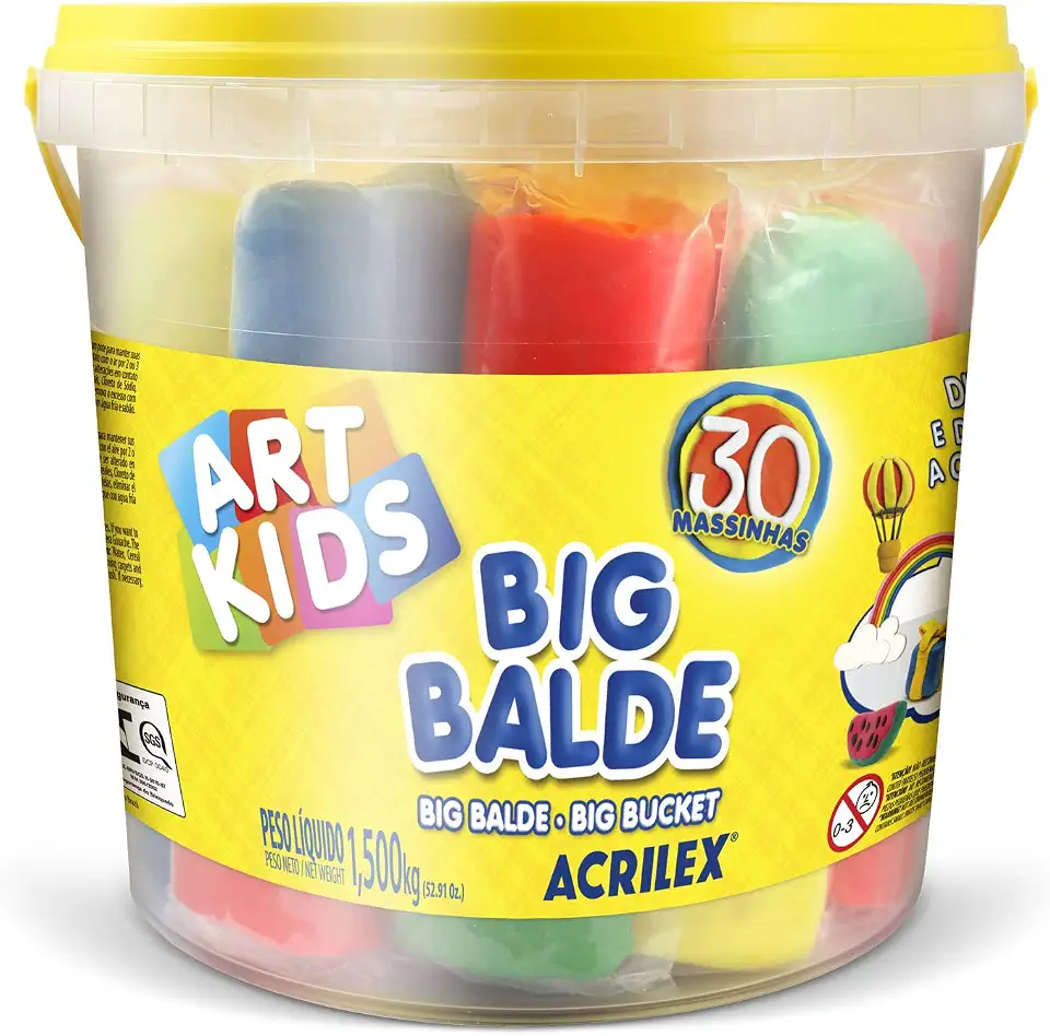 Balde com Massas Acrilex 1.5 kg