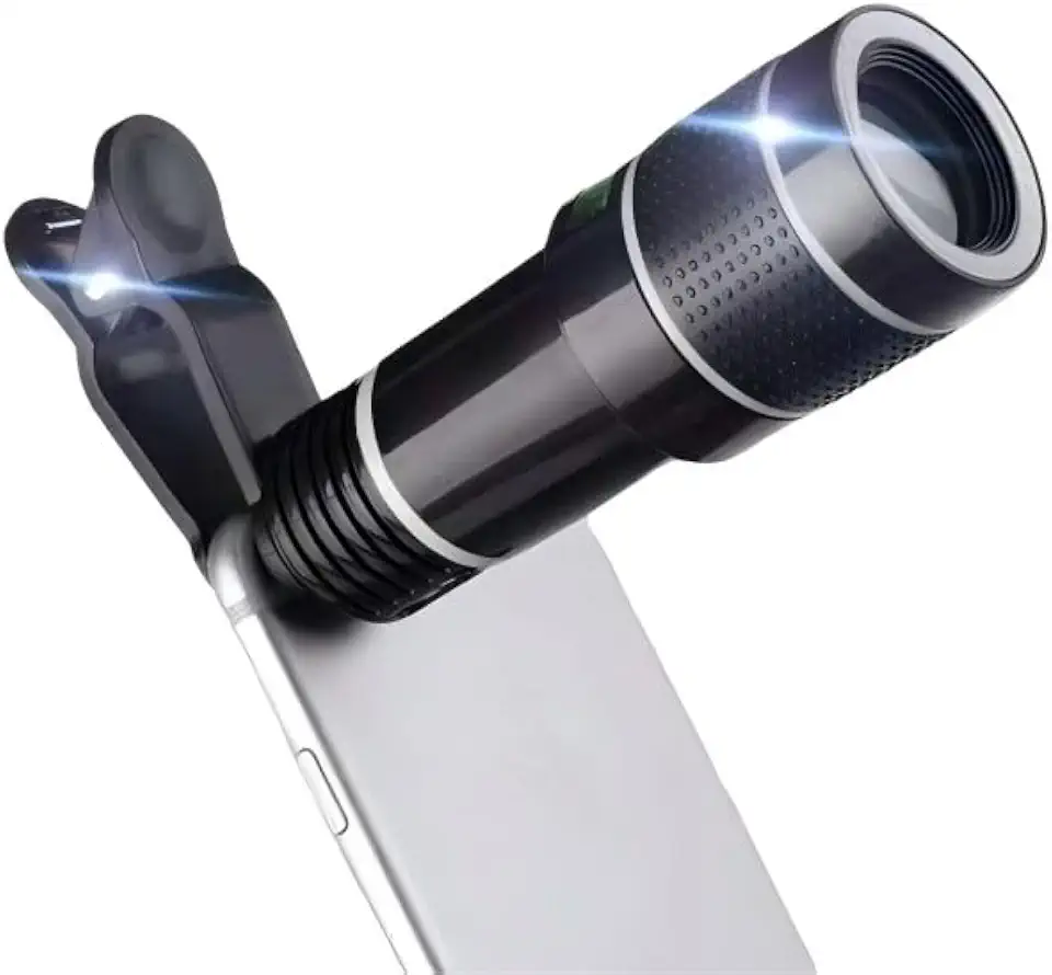 Lente teleobjetiva de foco longo 20X para iPhone e Android, lente de câmera de celular com zoom com clipe de telefone para tirar fotos, vídeos, tirar fotos de longa distância, viagens
