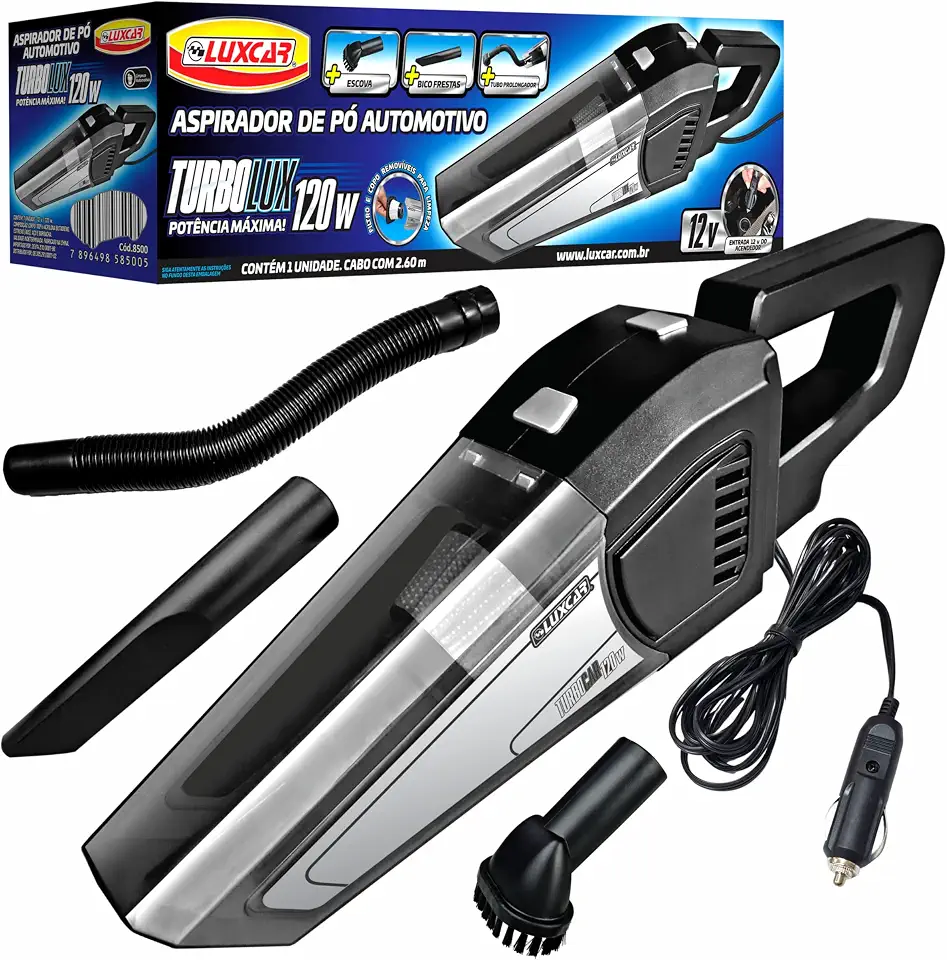 Luxcar - Aspirador de Pó Automotivo - TurboLux 12v / 120w