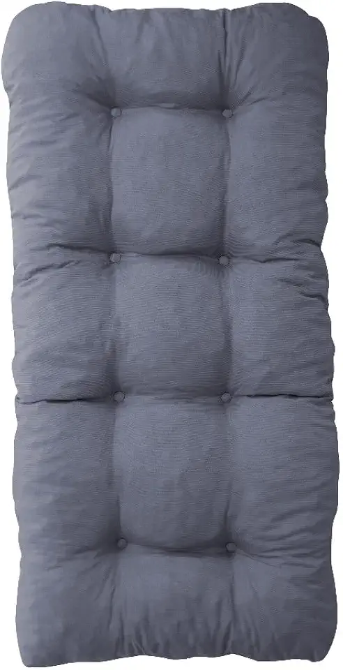 Almofada Futon Grande 120x60x15cm Assento Macio para Cadeira Sofá Balanço Pallet Banco e Colchonete Decorativo(Grafite)