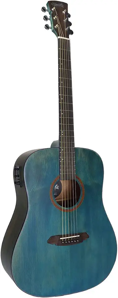 VIOLÃO ELÉTRICO CORAL 41" - TAMPO SÓLIDO EM SPRUCE - BLUE WOOD - EQ 3 BANDAS – VGAC1954BW41 – TONANTE