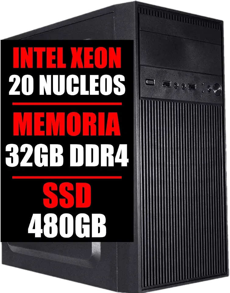 Pc Servidor Cpu Xeon E5 20 Nucleos, 32GB DDR4, Ssd 480Gb, GeForce (16GB DDR4)