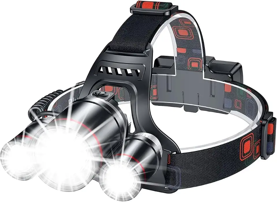 Lanterna De Cabeça Led À Prova D'Água Bateria 20h Duração 4 Modos de Iluminação Ajustável Para Uso Trilha Acampamento Pesca Corrida Ciclismo Premium [VALUANCE]
