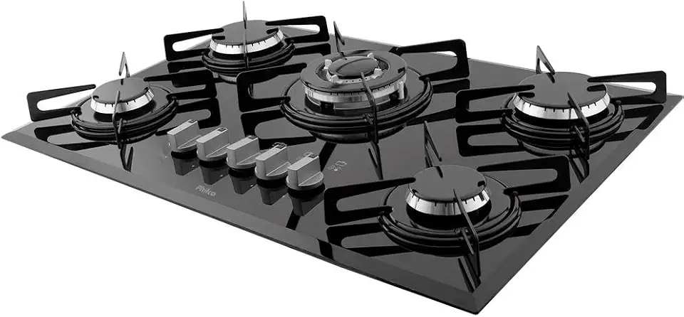 Cooktop Cook Chef Philco 5 Tripla Chama Preto Bivolt
