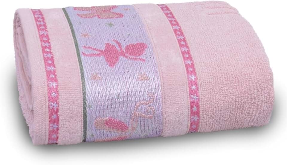 Toalha de Banho Soft Kids 68x110-100% Algodão Gramatura 390g (Bailarina)