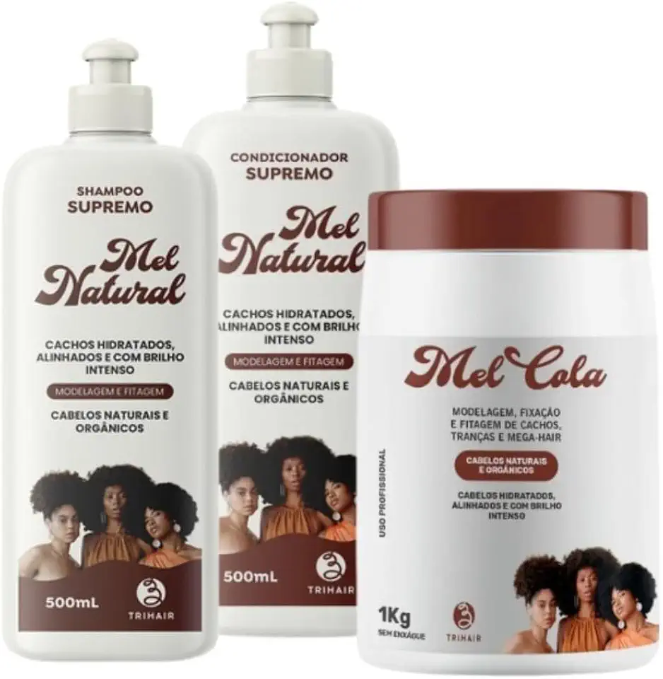Mel Cola 1kg + Shampoo e Condicionador Mel Natural
