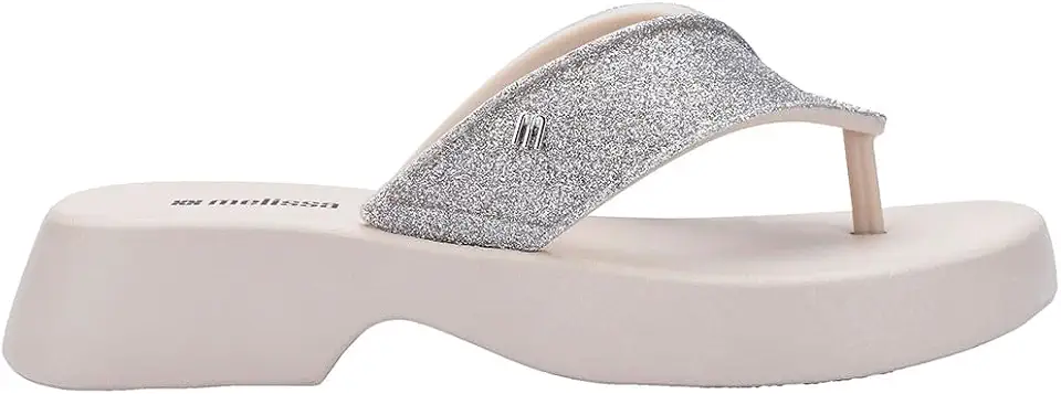 Flatform M Lover Glitter Bege Claro 38065