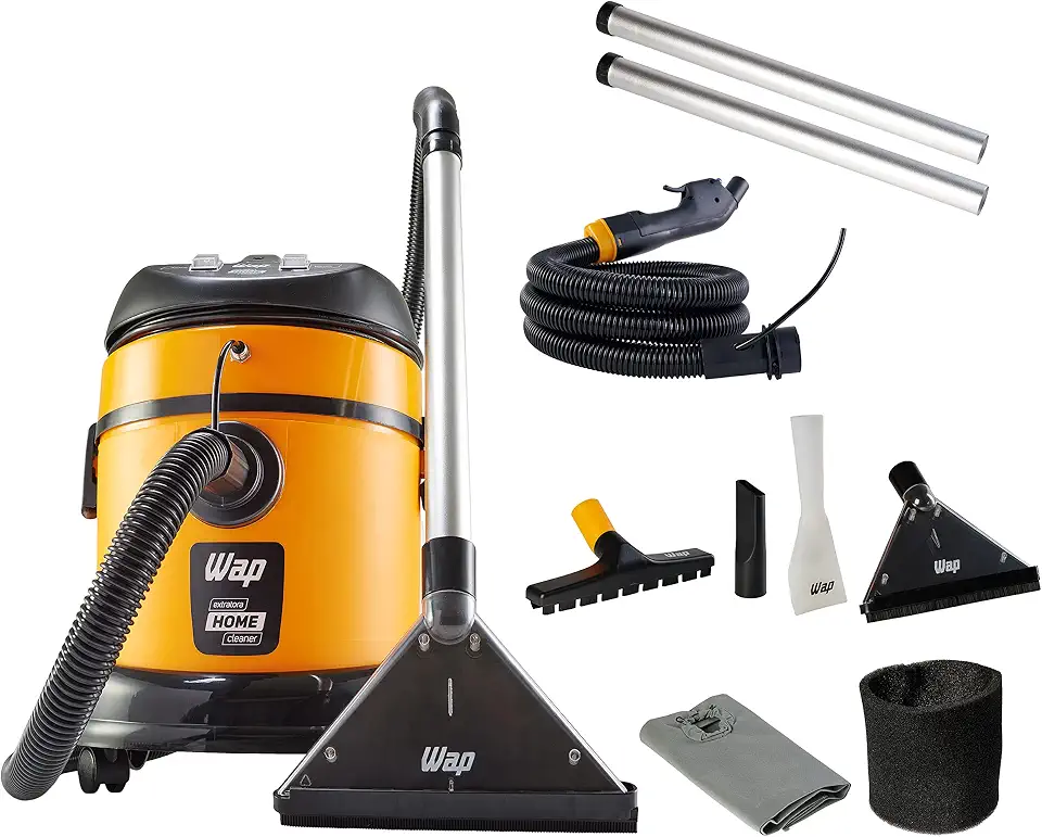 WAP Extratora de Sujeira HOME CLEANER, 20 Litros, Limpeza de Pisos, Carpetes e Estofados, Filtro Lavável, 1600W 127V