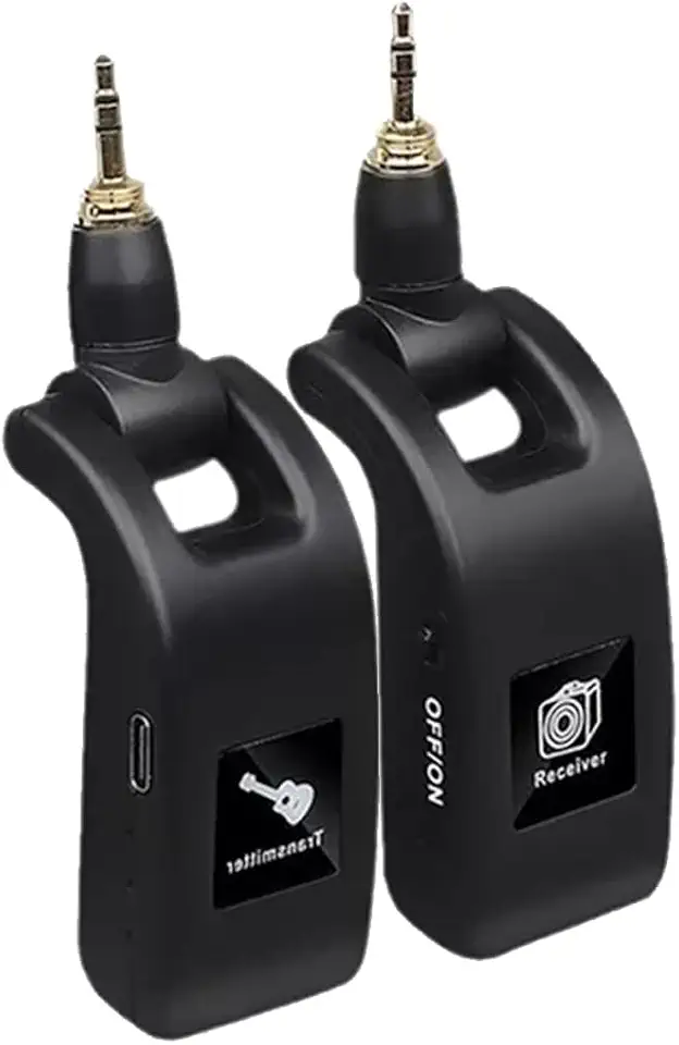 Transmissor Receptor Guitarra Sem Fio P2 + P10 Baixo Violão