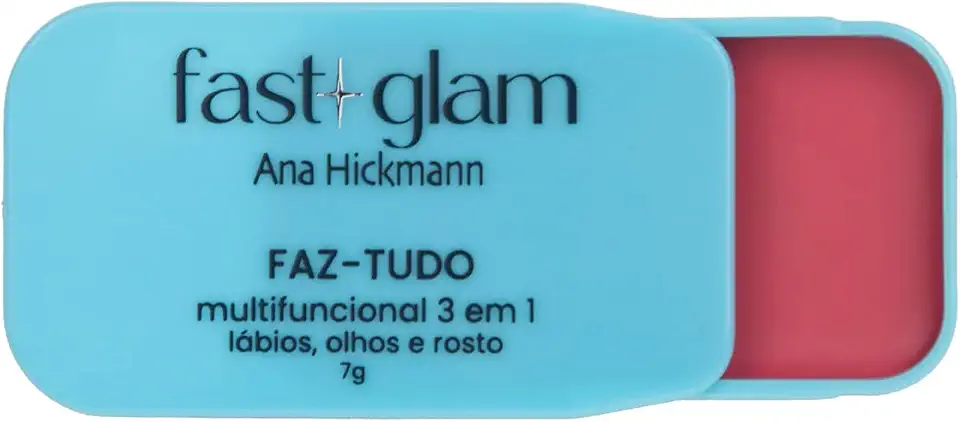 Faz-Tudo Multifuncional 3 em 1 Pink – Balm Para Lábios, Olhos e Rosto, Textura Cremosa e Cor Vibrante