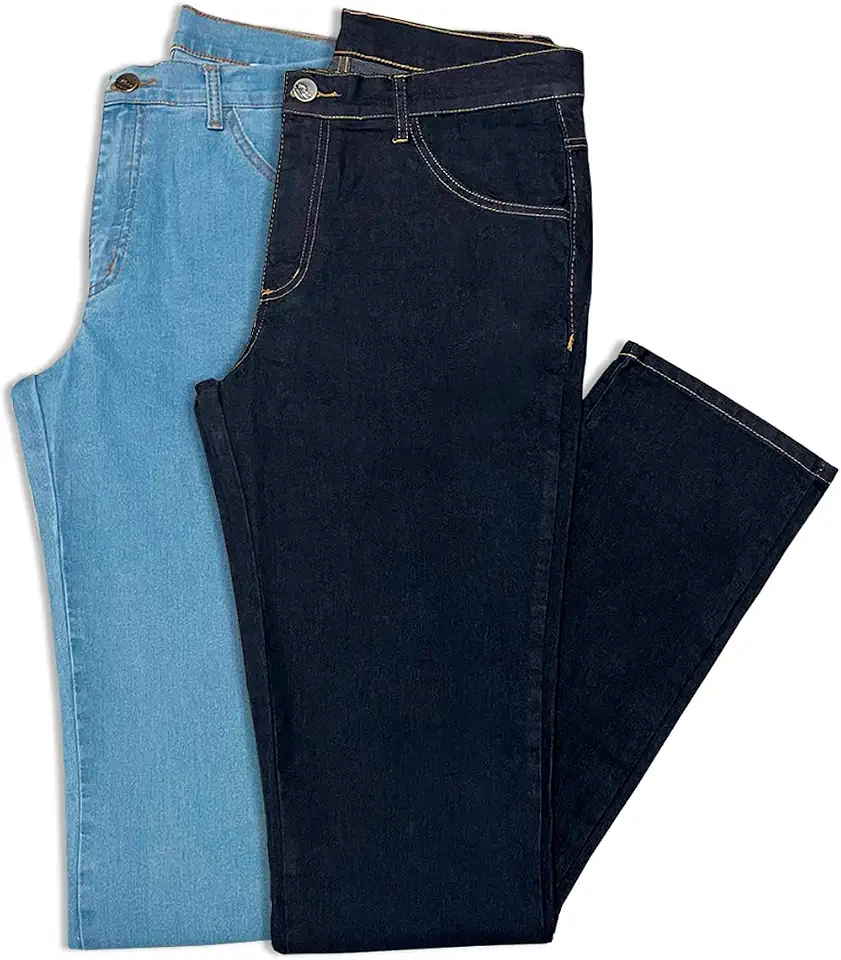 Kit 2 Calças Jeans Masculina Tradicional